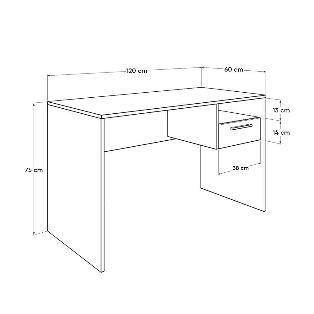 Office Desk with Lockable Drawer - Furnished With Style